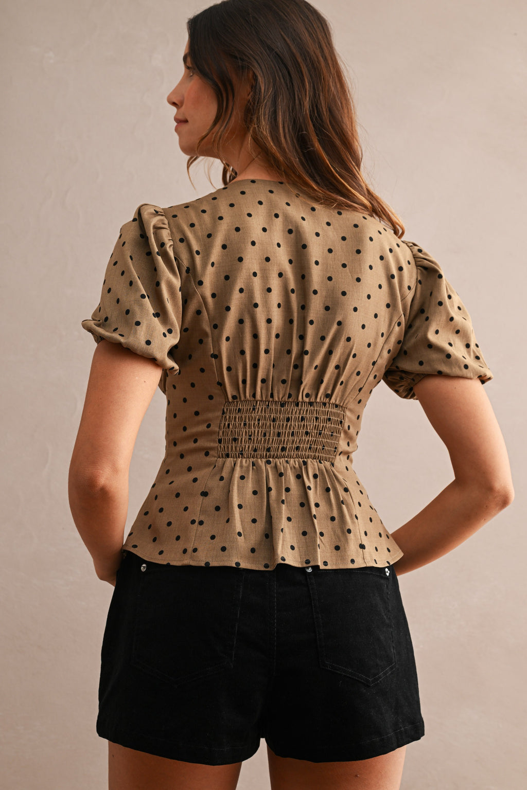 High-Waisted Corduroy Mini Skort (Black)