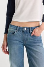 Good American Vintage Low Loose Jeans (Troubled Water)