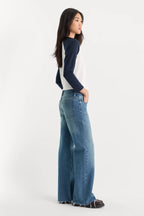 Good American Vintage Low Loose Jeans (Troubled Water)