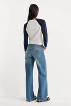 Good American Vintage Low Loose Jeans (Troubled Water)