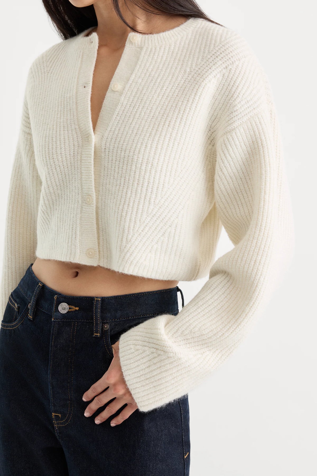 Good American The Chunky Knit Cardigan