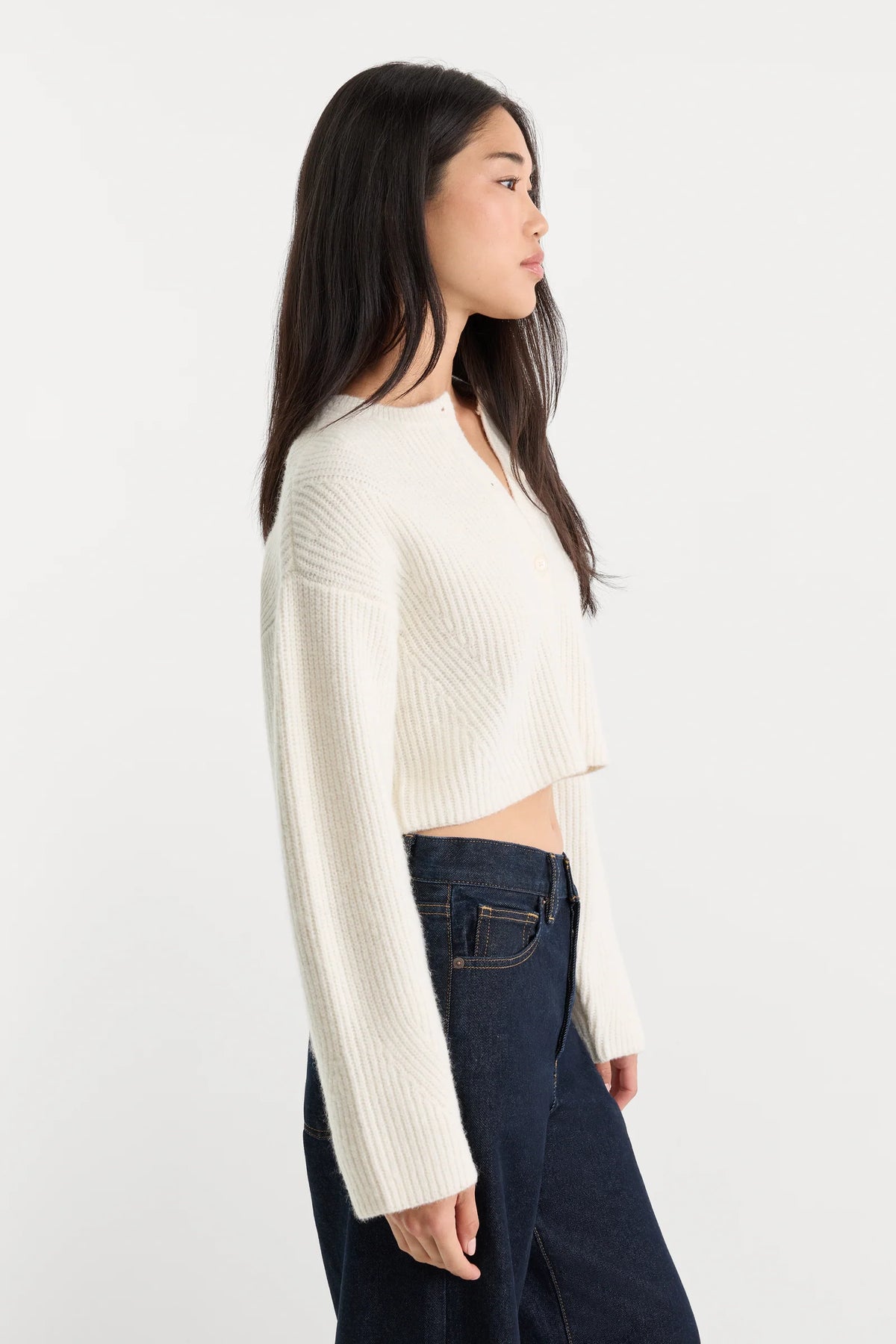 Good American The Chunky Knit Cardigan