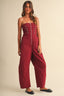 Stretch Twill Zip Front Military Detail High Waisted Barrel