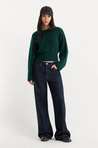 Good American The Chunky Knit Sweater (Forest Green)