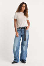 Good American The Sheer Rib Tee (Pearl)