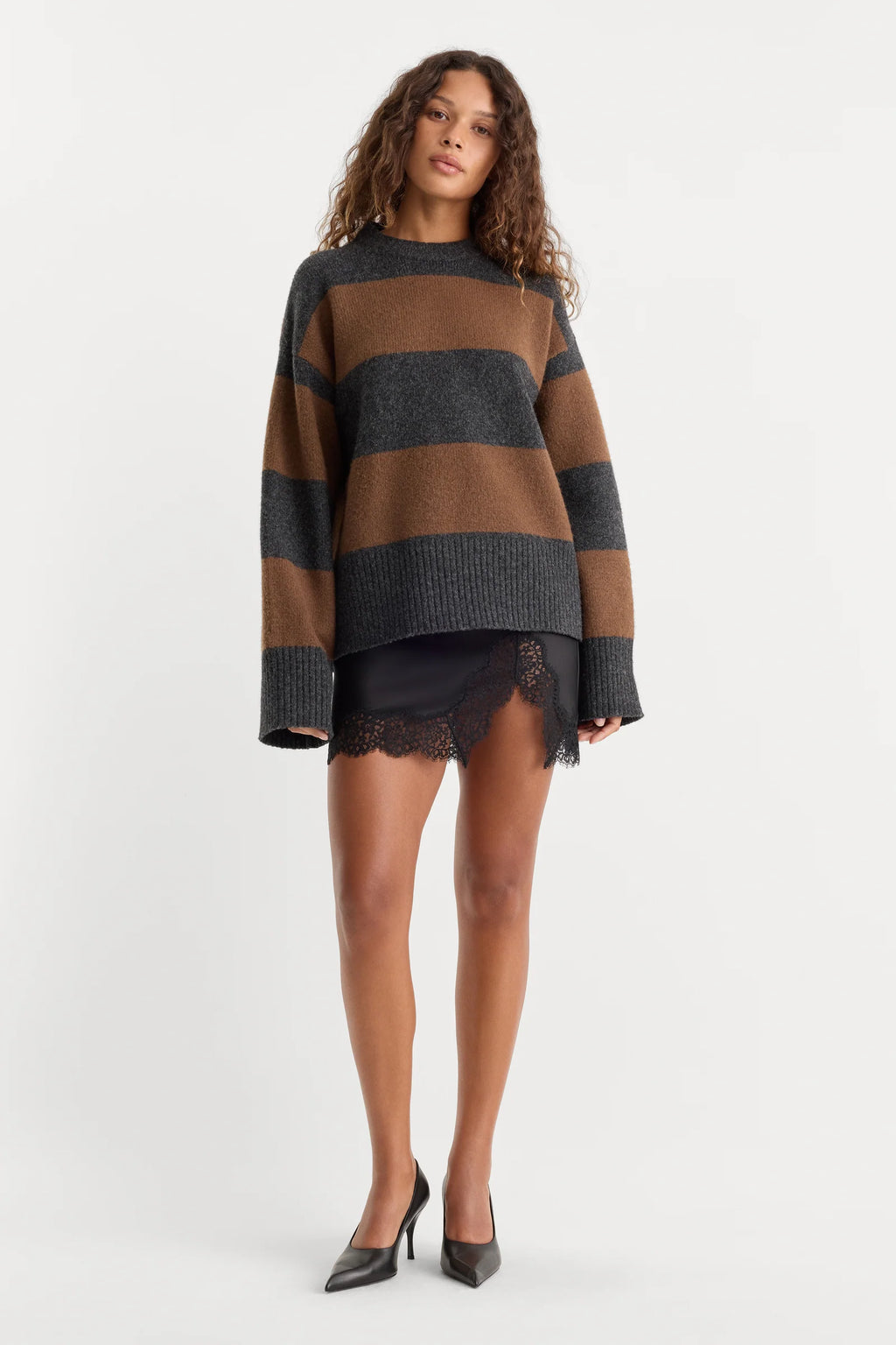 Good American The Oversized Crew Sweater