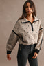 Polka Dot Sherpa Zip Pullover