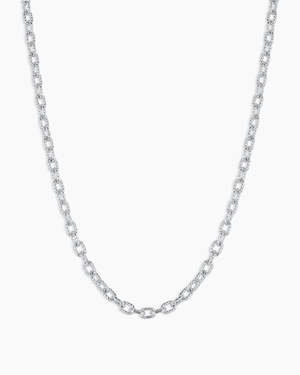 Gorjana Crew Mini Link Necklace (Silver)