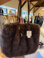 Dolce Vita Faux Fur Noor Tote (Chocolate)