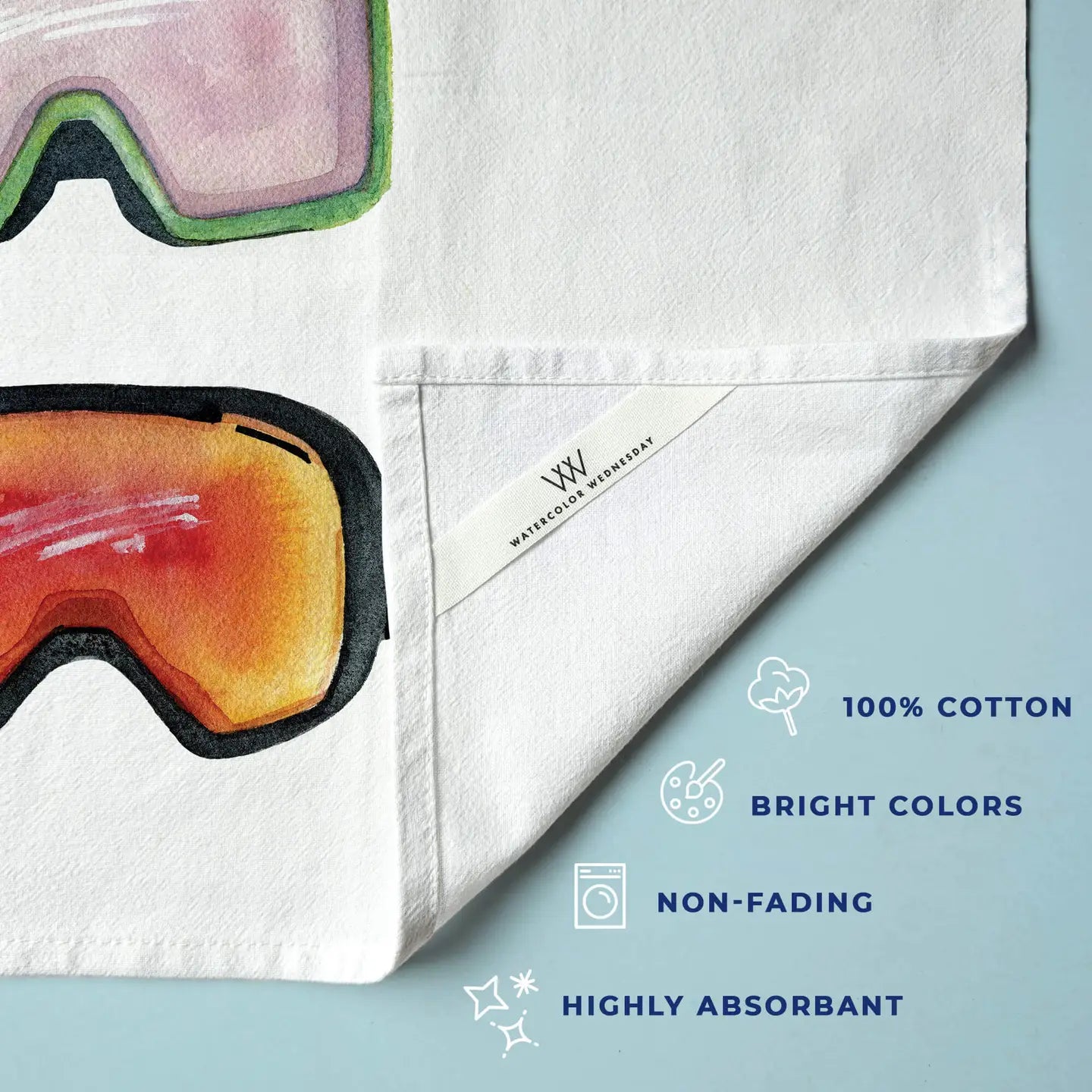 Ski Goggles Tea Towel