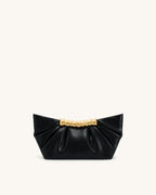 JW Pei Leia Pleated Clutch (Black)