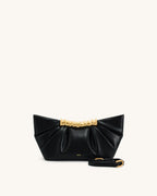 JW Pei Leia Pleated Clutch (Black)