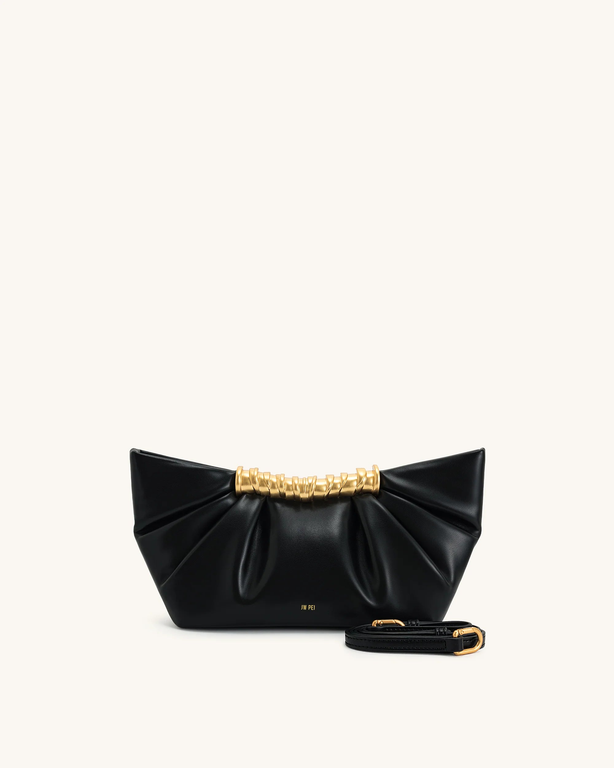 JW Pei Leia Pleated Clutch (Black) Main image