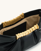 JW Pei Leia Pleated Clutch (Black)