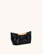 JW Pei Leia Pleated Clutch (Black)