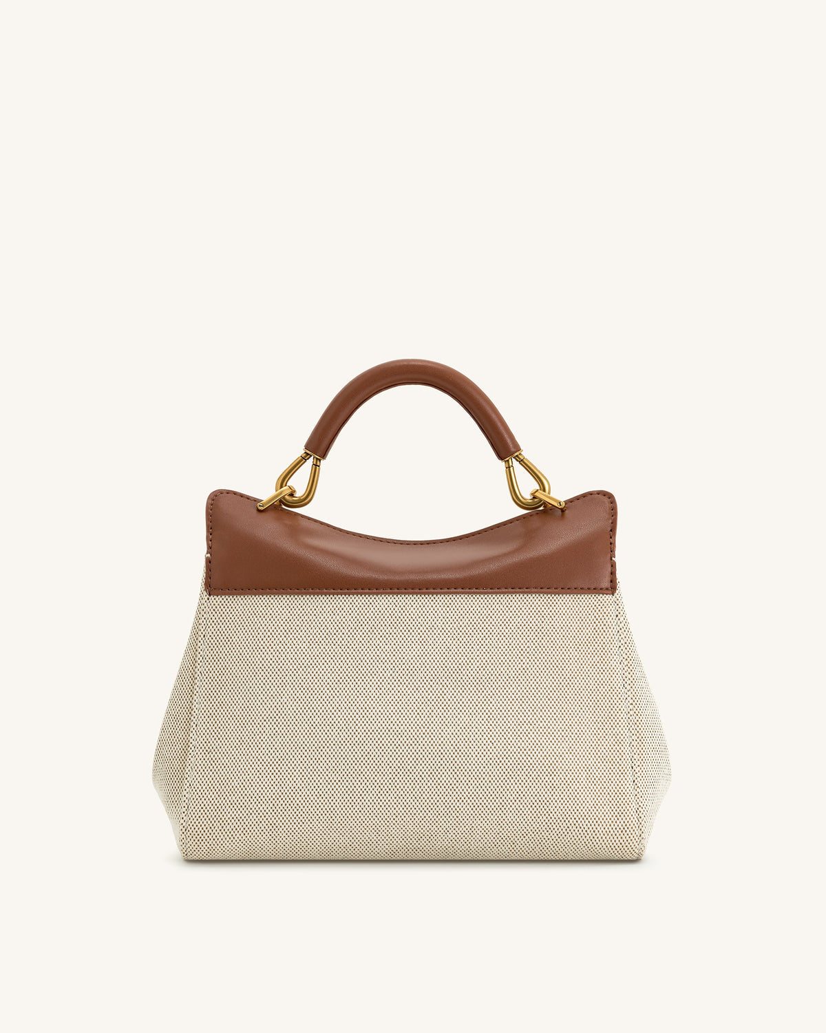 JW PEI Lucia Classic Top Handbag (Brown Canvas)