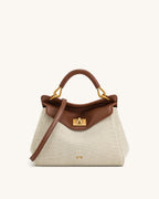 JW PEI Lucia Classic Top Handbag (Brown Canvas)
