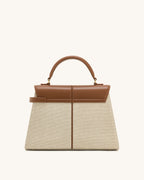 JW PEI Elise Large  Top Handle Bag (Brown Canvas)