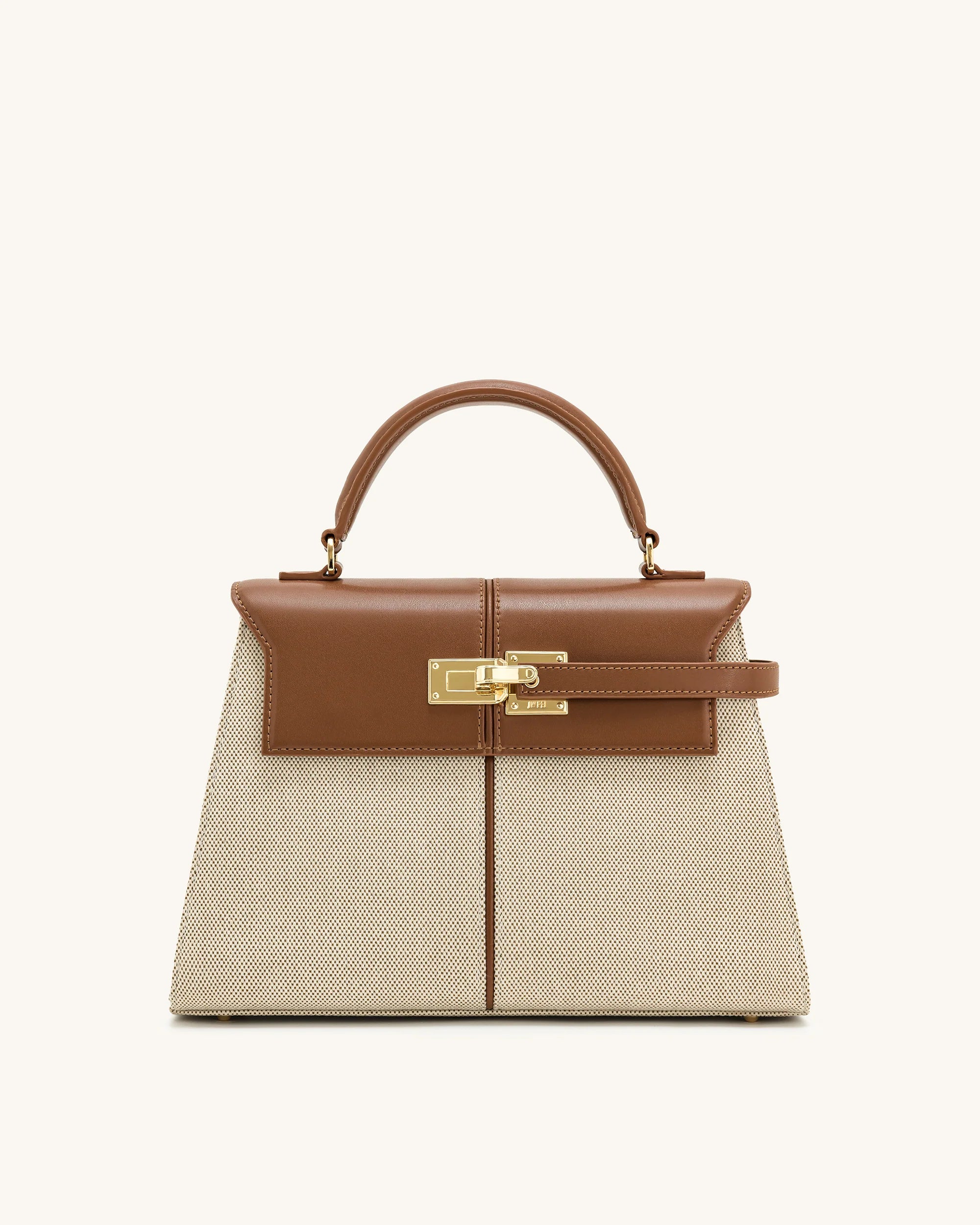 JW PEI Elise Large  Top Handle Bag (Brown Canvas)