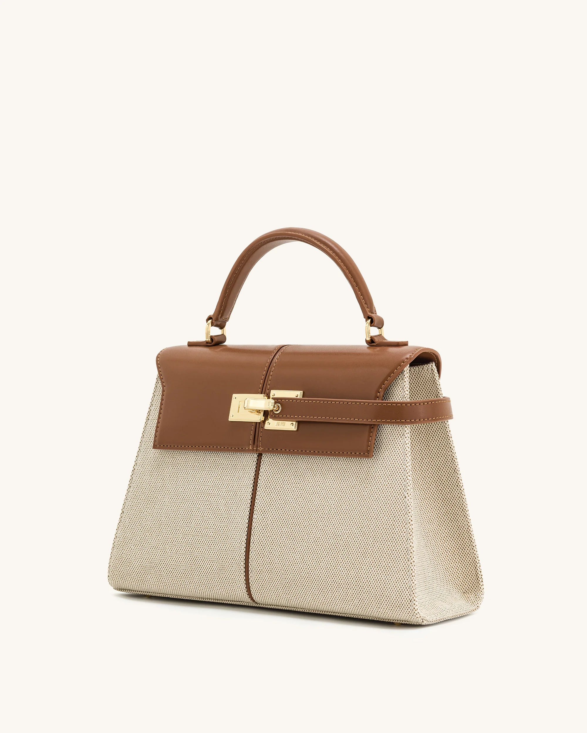 JW PEI Elise Large  Top Handle Bag (Brown Canvas) Secondary image