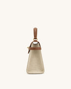 JW PEI Elise Large  Top Handle Bag (Brown Canvas)