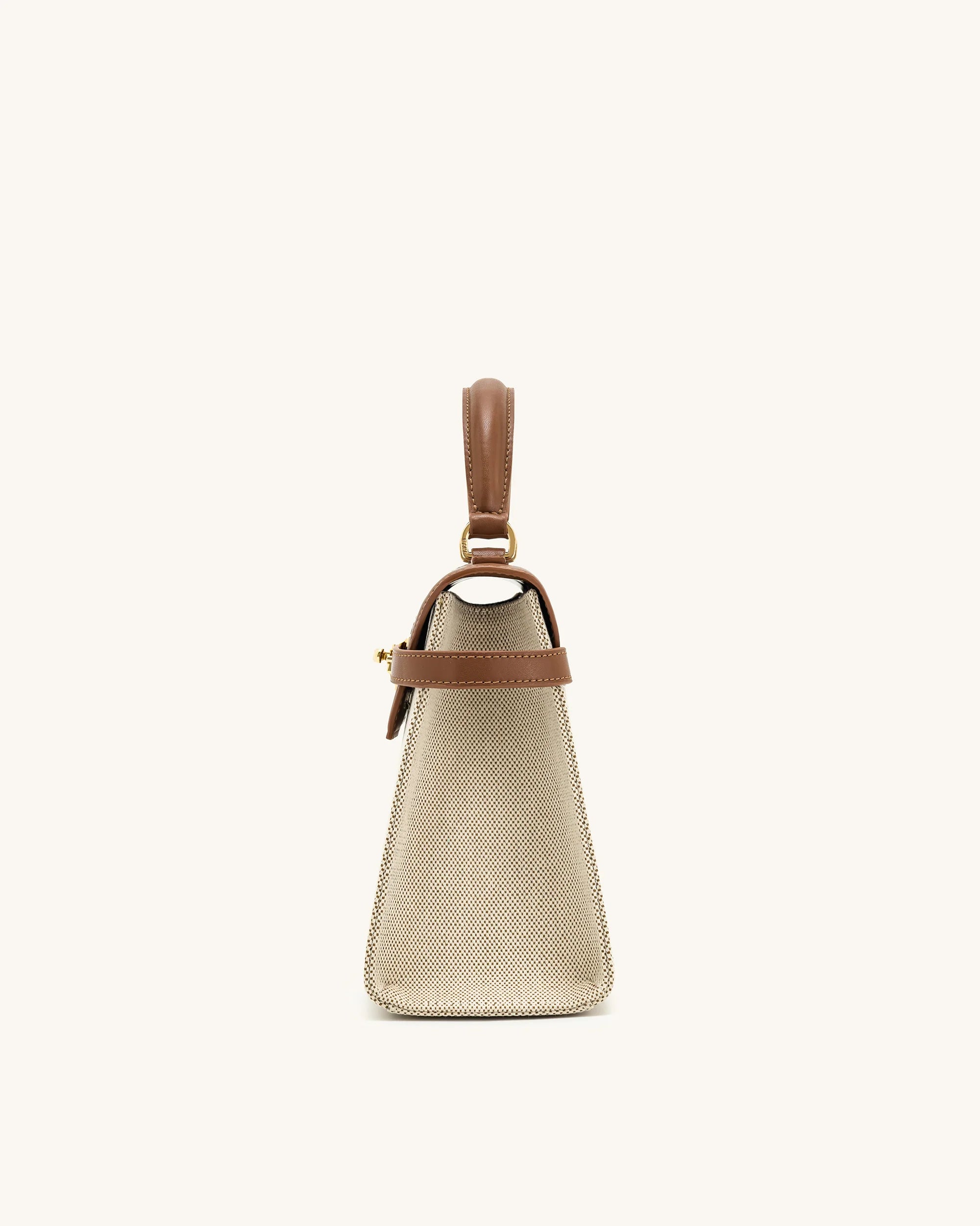 JW PEI Elise Large  Top Handle Bag (Brown Canvas)