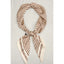 Striped Satin Silky Skinny Scarf (Cream)