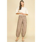 Geo Dot Print Harem Pant (Mocha)