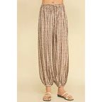 Geo Dot Print Harem Pant (Mocha)