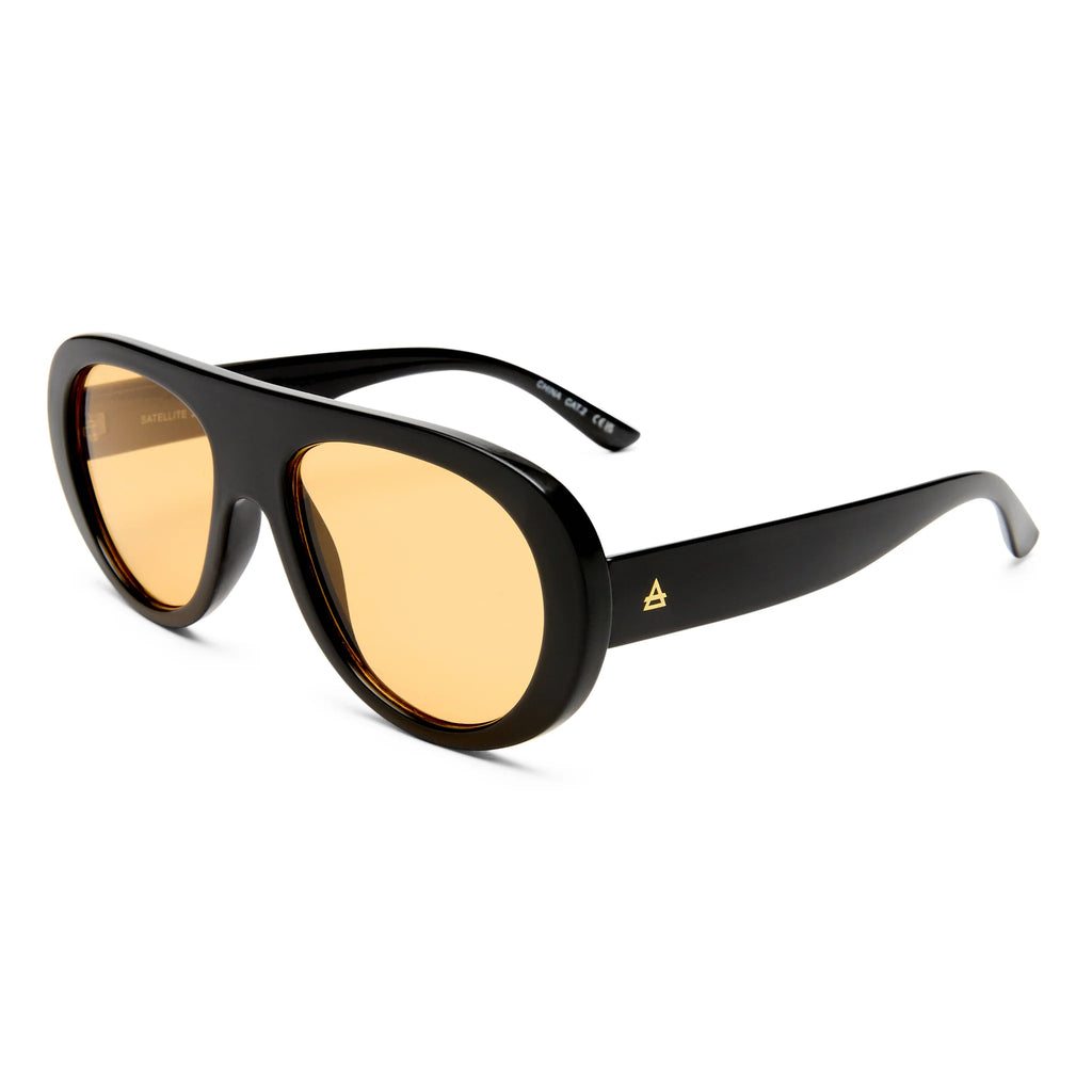 Aire Satellite Sunglasses (Black Amber Tint)