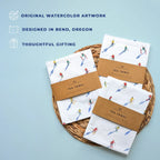 Skiers Tea Towel