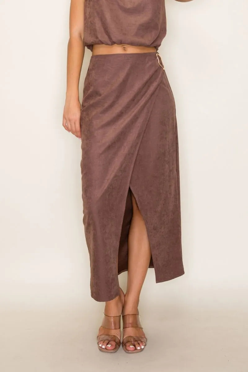 Sonora Suede Midi Skirt