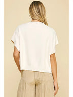 Dropped Shoulder Sweater Top (Ivory)