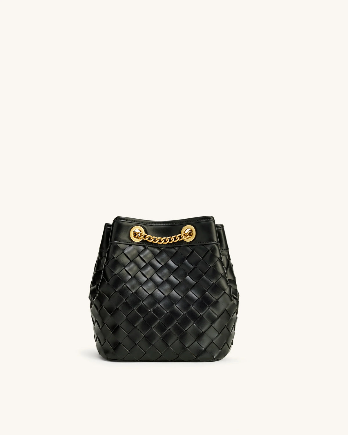 JW PEI Yara Hand-Woven Bucket Bag (Black)