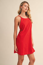 Becca Backless Mini Dress (Red)