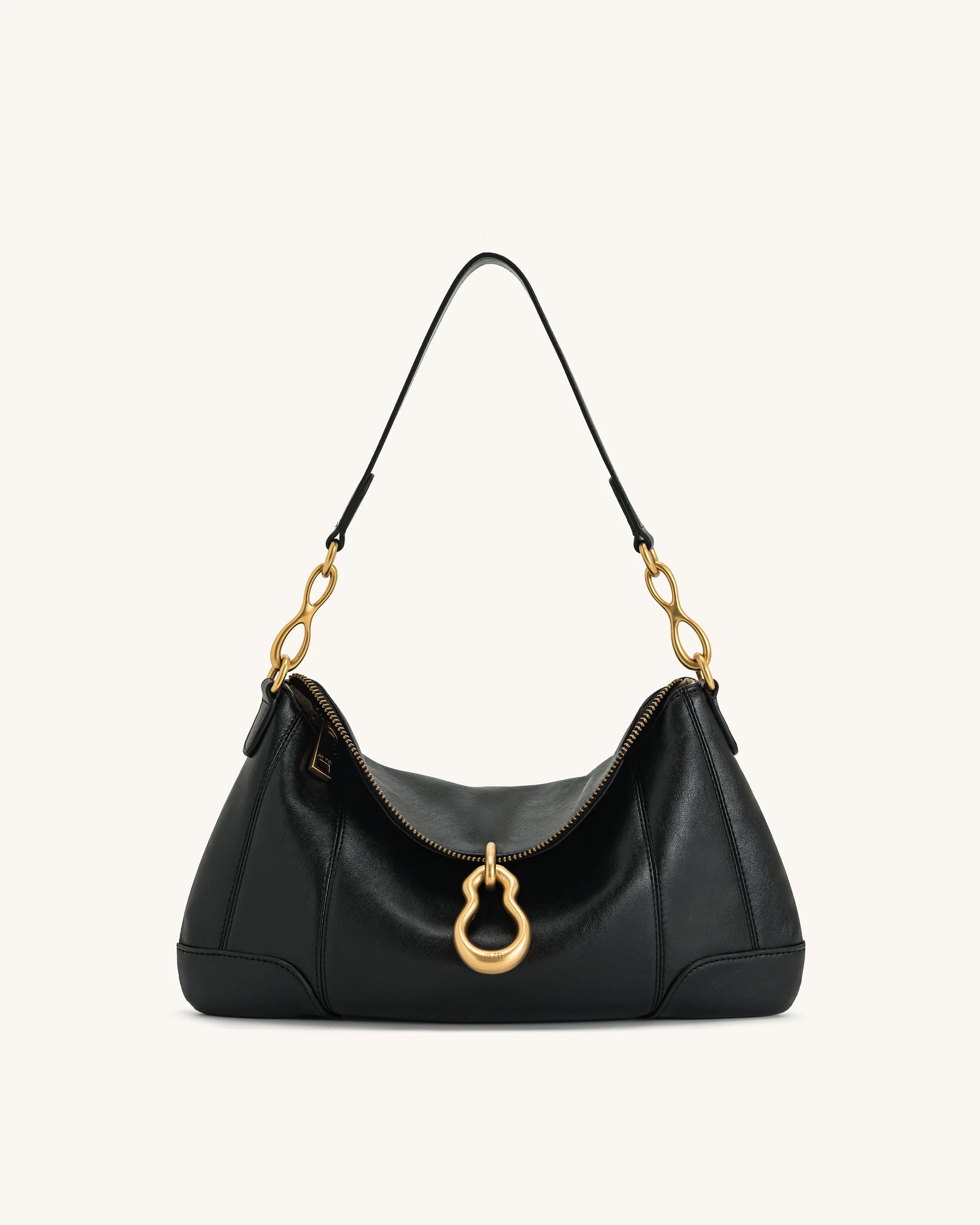 JW PEI Jayla Metal Pendant Embellished Shoulder Bag - Black