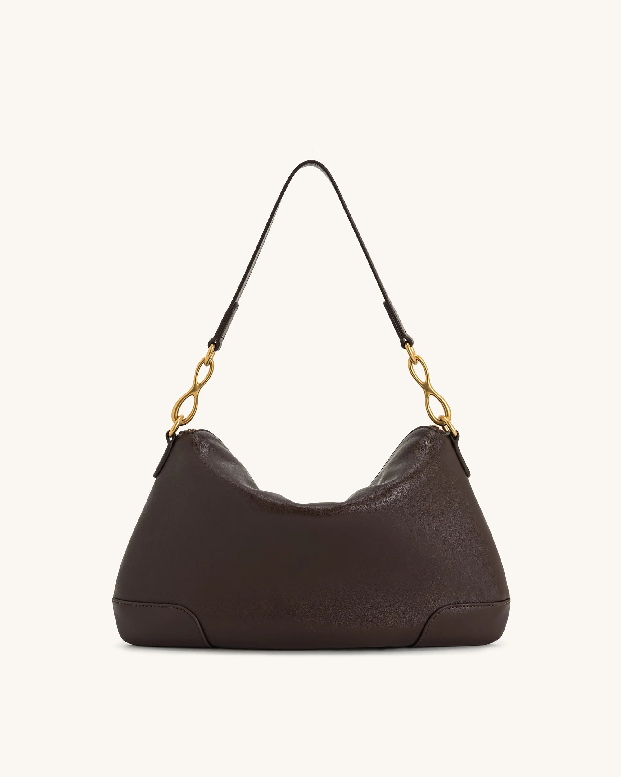 JW PEI Jayla Metal Pendant Embellished Shoulder Bag - Dark Brown