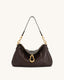 JW PEI Jayla Metal Pendant Embellished Shoulder Bag - Dark Brown