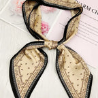 Classic Paisley Satin Silky Skinny Scarf