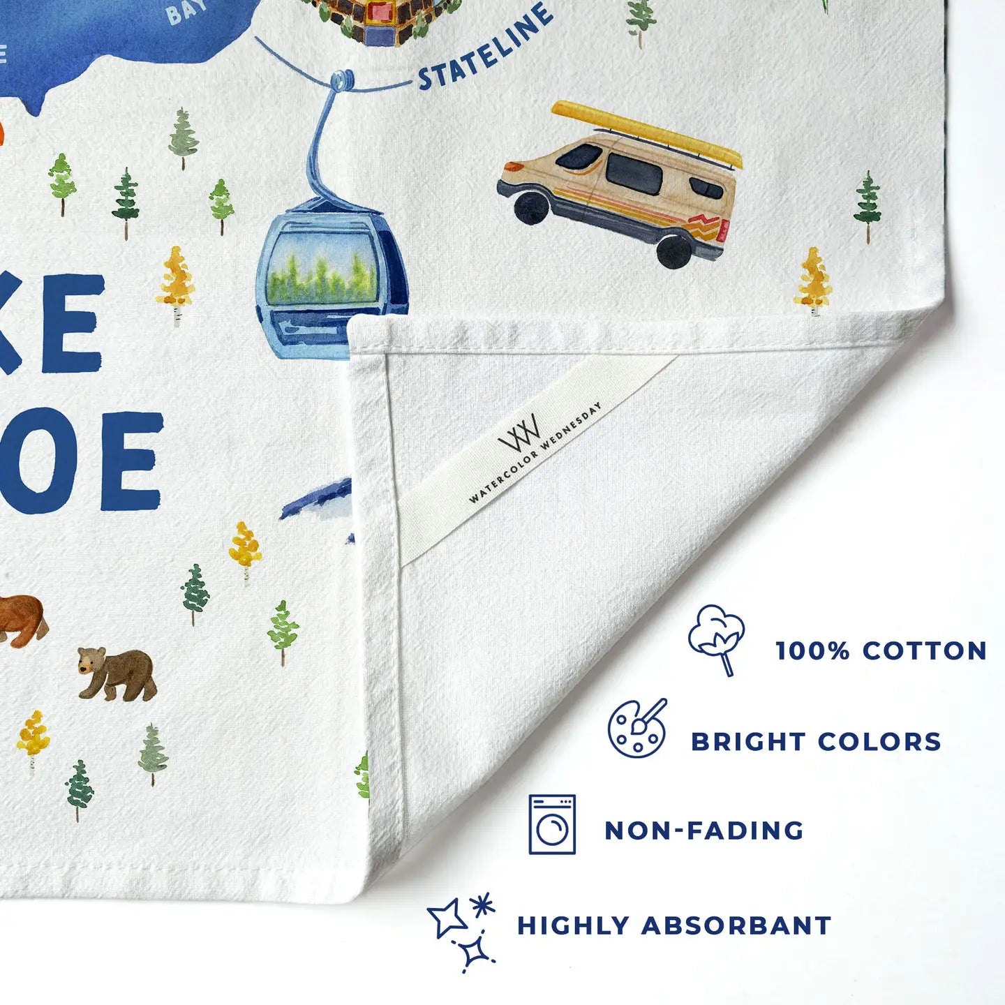 Lake Tahoe Tea Towel