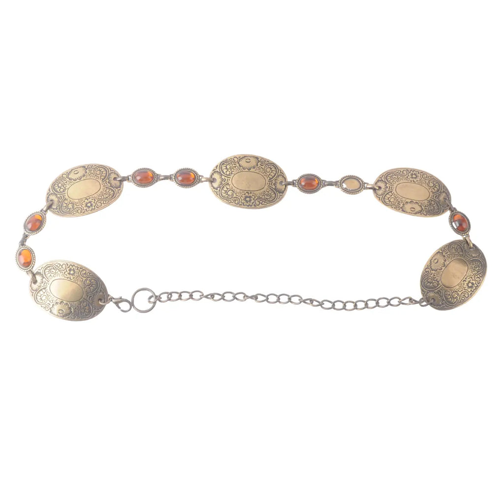 Harlow Antique Brass Medallion Belt