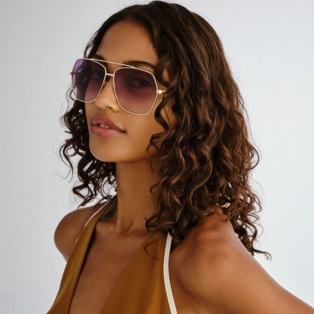 Aire Celestine Sunglasses (Gold Cookie Tort Tint)
