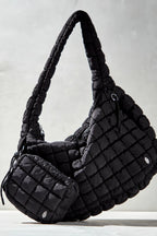 Black Free People Movement Quilted Carryall Bag
