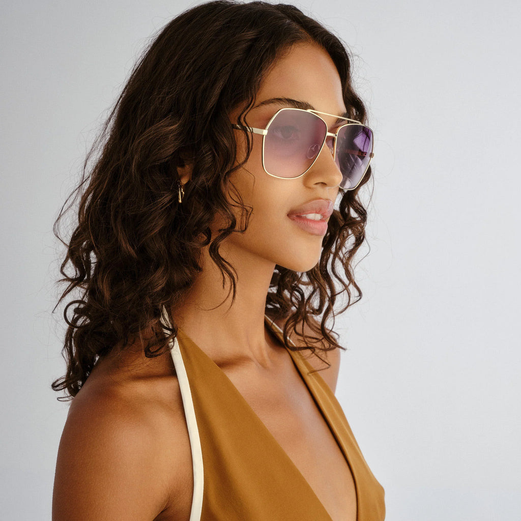 Aire Celestine Sunglasses (Gold Cookie Tort Tint)