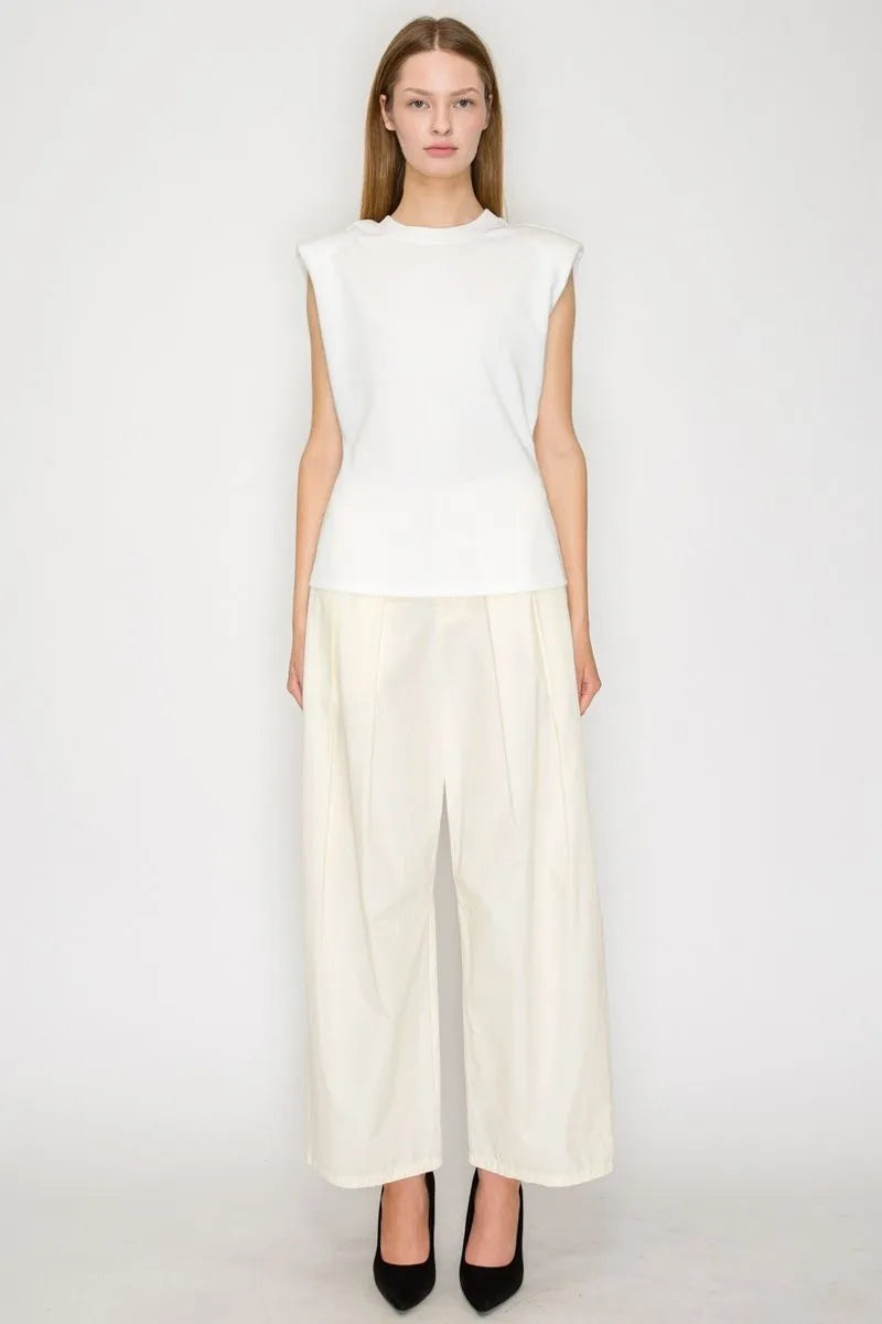 Pleated Barrel Pants