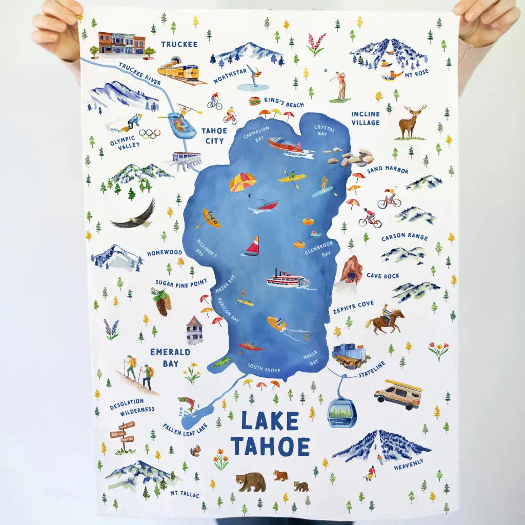 Lake Tahoe Tea Towel
