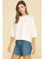 Soft Knit Short Sleeve Sweater Top
