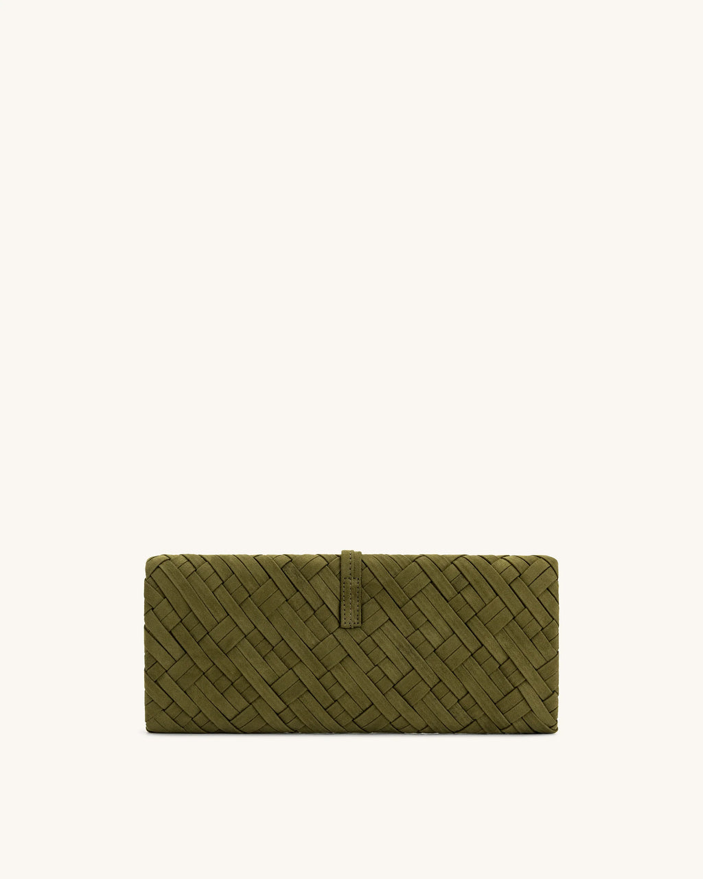 JW PEI Zaria Woven Clutch (Dark Olive)
