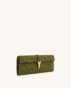 JW PEI Zaria Woven Clutch (Dark Olive)