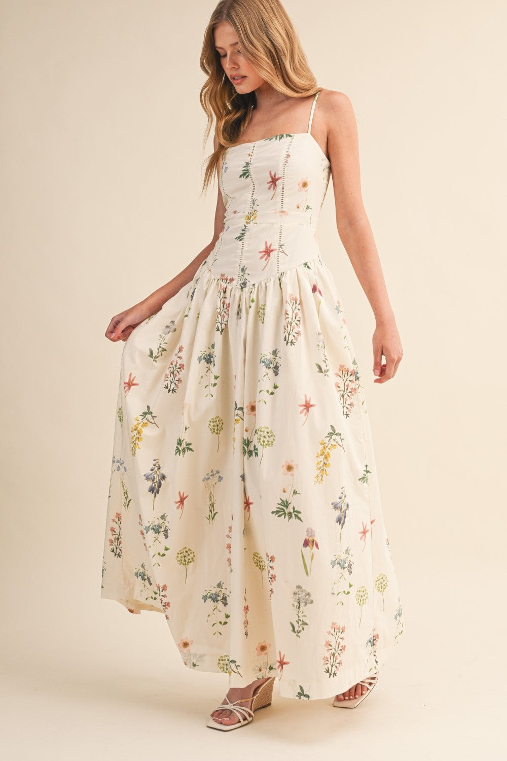 Kyle Floral Drop Waist Maxi Dress Secondary image